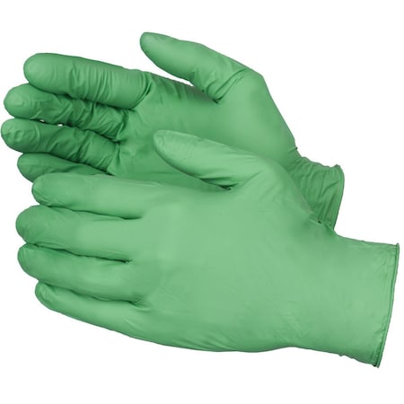 Showa Disposable Gloves, 4 mil Palm, Nitrile, Powder-Free, L, 100 PK, Green 6110PFL